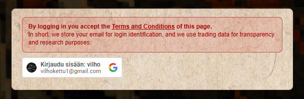 Login panel showing Google Sign-In button
